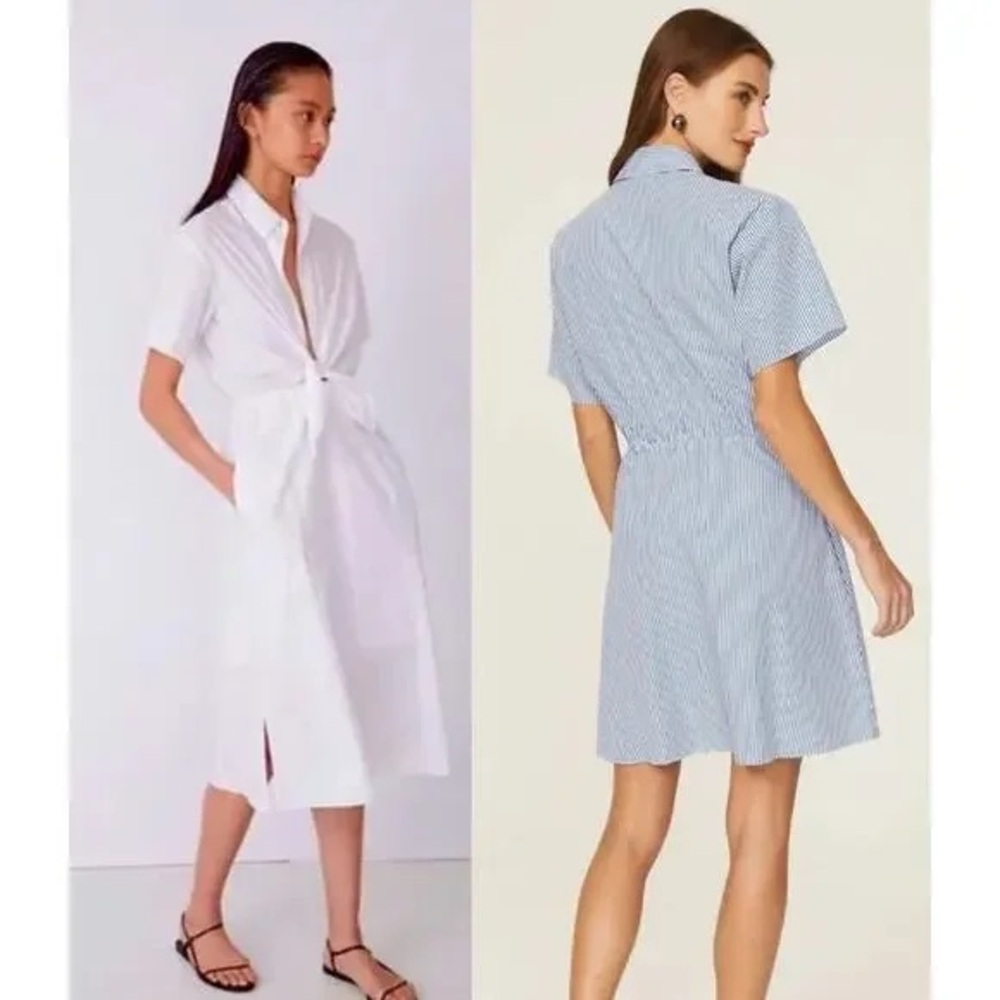 Thakoon White and Blue Shirt Dresses